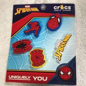 CROCS Spider-Man Jibbitz Charms Red Blue Set